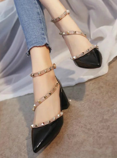 Women Sandals Comfortable Square Heels Quality High Heels 