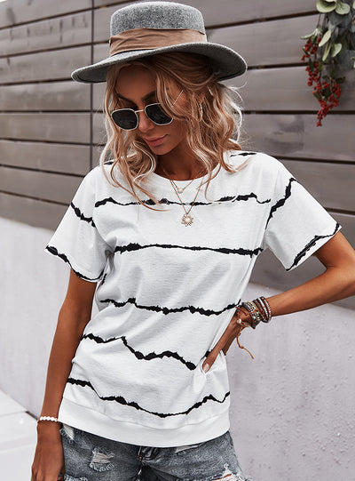 Summer Printed Lightning Pattern Top