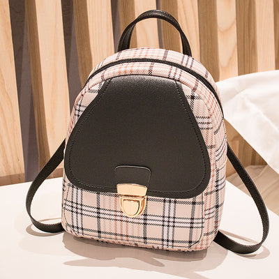 Checked Handbag Small Backpack