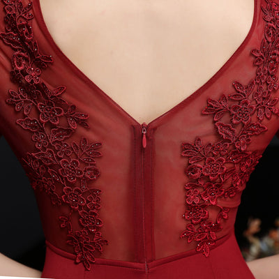 Sexy Sheath Long SlLeeve Appliques Party Dress