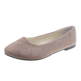 Candy-colored Suede Tips Flat Shoes
