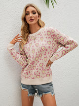 Loose Pullover Little Heart Sweater