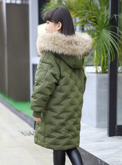 Warm Kids Down Jacket For Girl Children's Cold 