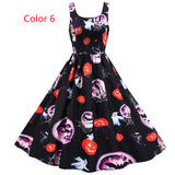 Halloween Sleeveless Party Print Dress