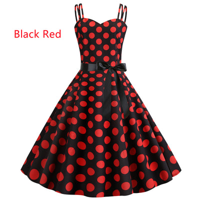 Strap 50S Retro Polka Dot Dress