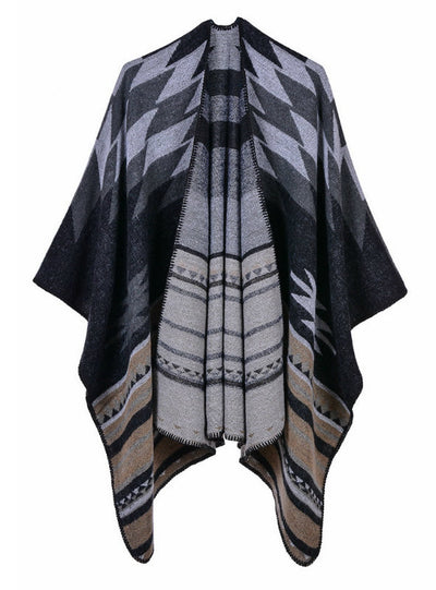 Lengthened Travel Camping Warm Double Cashmere Cloak