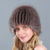 Women Fox-like Fur Straw Hat