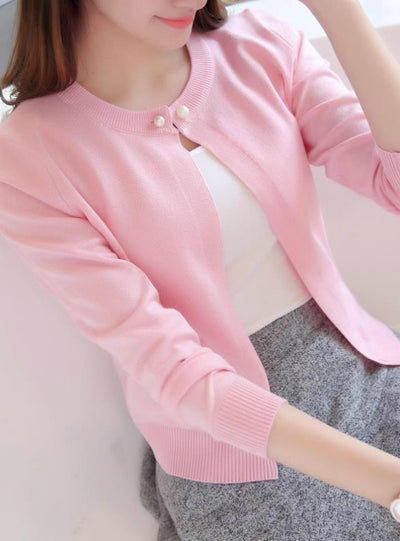 Spring Autumn Shawl Thin Coat Long Sleeved Sweater