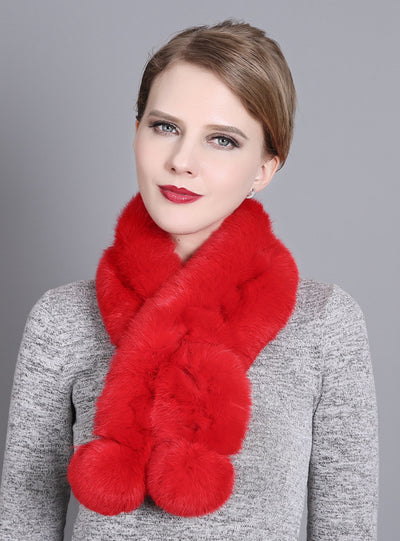 Women's Rabbit Fur Warm Scarf