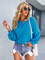 Solid Color Loose Top Leisure Holiday Top