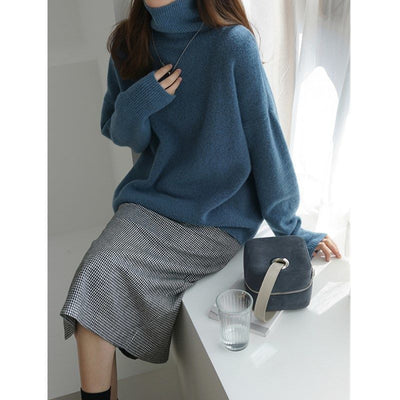 Women Korean Style Loose Warm Knitted Pullover