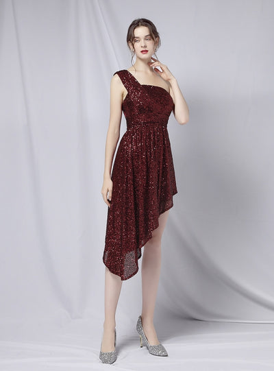 Sexy One Shoulder Sleeveless Dress