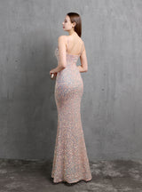 Sexy Long Style Straps Sequins Party Dress