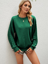 Loose Round Neck Pullover Twist Sweater