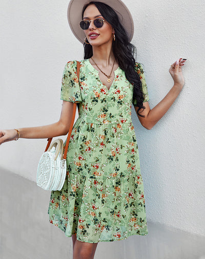 Women Printed Summer Mini Dress