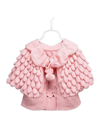 Batwing Sleeve Pineapple Knitting Wool Sweater Coat 