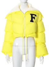 Embroidered Stand Collar Cotton-padded Coat