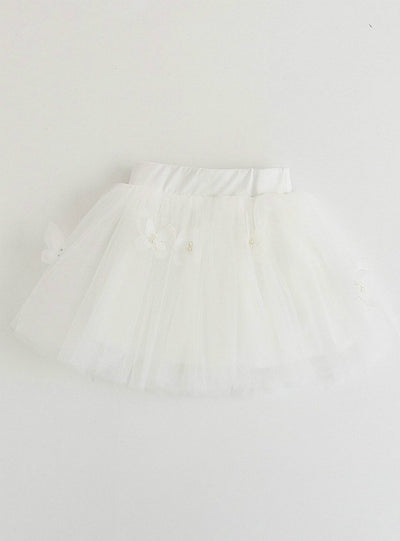 Cartoon Kitten Printed T-Shirts+Net Veil Dress