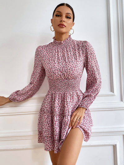 Temperament Floral Print Dress