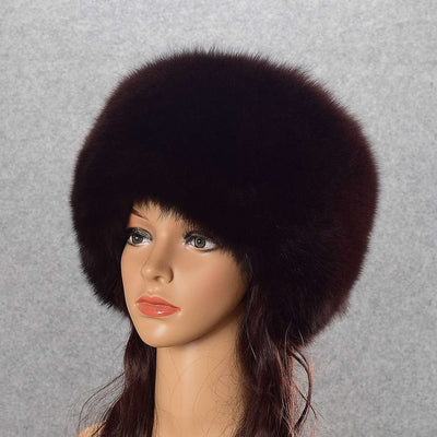 Fox Fur Padded Warm Ear Protection Hat Winter