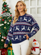 Christmas Day Pullover Loose Fawn Sweater