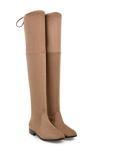 Shoes Square Low Heel Women Over The Knee Boots 