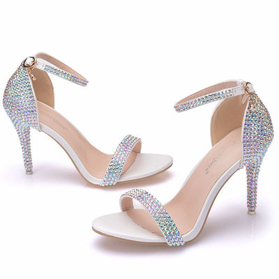 Sequined Roman Stiletto Crystal Sandals Shoes