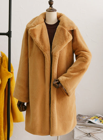 Faux Fur Coats Jackets Women Autumn Winter Rabbit Fur 