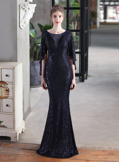 Sexy Sequins Fishtail Prom Dres