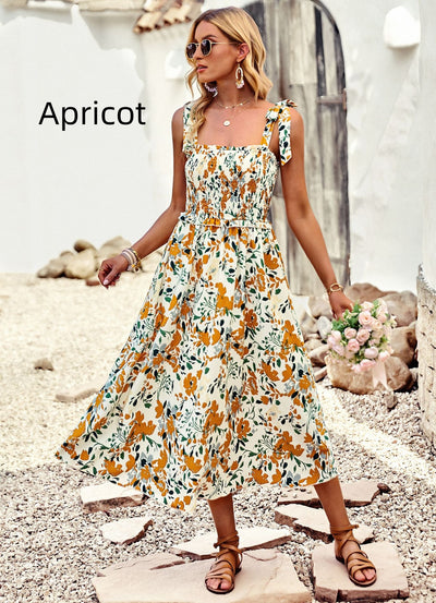 Summer Print Maix Sling Dress