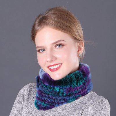 Winter Rex Hair Knitted Collar Scarf