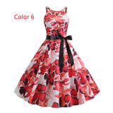 Retro Print Sleeveless Dress