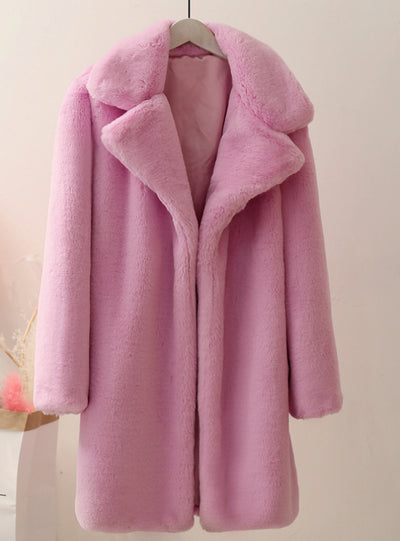 Faux Fur Coats Jackets Women Autumn Winter Rabbit Fur