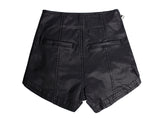 Black PU Leather Pants Shorts