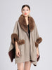 New Fur Collar Shawl Cloak Loose Woolen Coat Cardigan