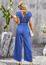Loose Wide-leg Solid Color Jumpsuit
