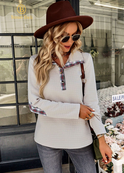 Women's Winter Stitching Top