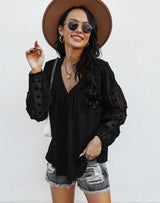 Long Sleeve Casual Stitching Top