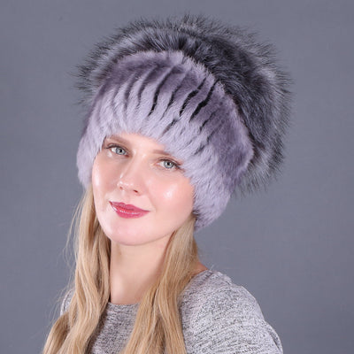 Women Winter Rabbit Fur Hat