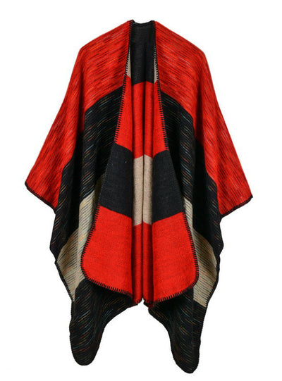 Rainbow Wide Dual-Purpose Shawl Warm Cashmere