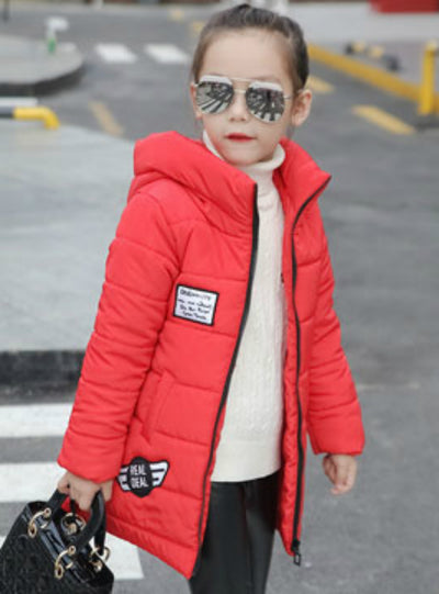 Girls Wadded Jacket Outerwear Cotton-Padded Jacket 