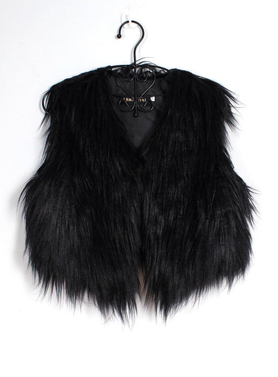 Fur Vest Women's Short Faux Fur Vest