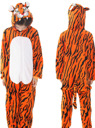 Tiger Flannel Pajamas Children Cartoon Animal