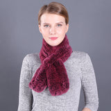 Women Warm Wool Rex Fur Scarf Neck Girl Winter