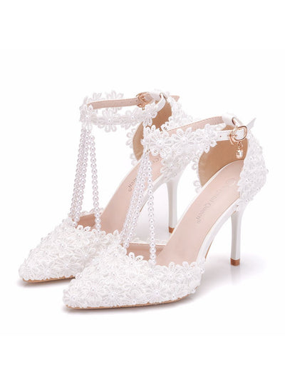 Beaded Sandal Lace Flower Sandal