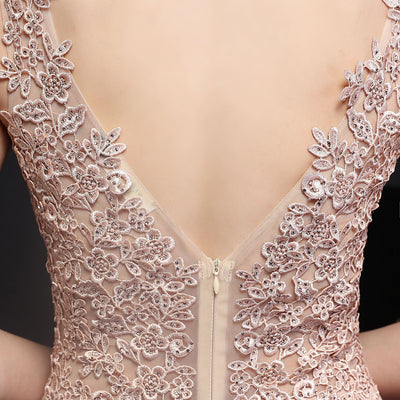 Mermaid V-neck Appliques Beading Party Dress