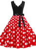 Sleeveless V-neck Wave Print Dress
