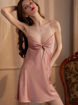 Sexy Hollow Satin Suspenders Skirt