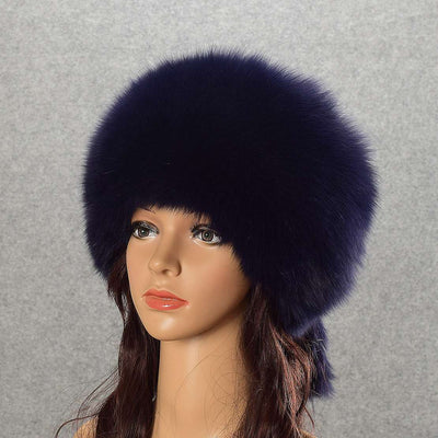 Fox Fur Padded Warm Ear Protection Hat Winter