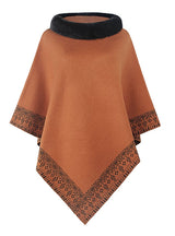 Fur Collar Cape Shawl Coat